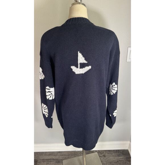 Vintage Best American Clothing Co Cotton Blend Nautical Button Cardigan Size S - Picture 3 of 16